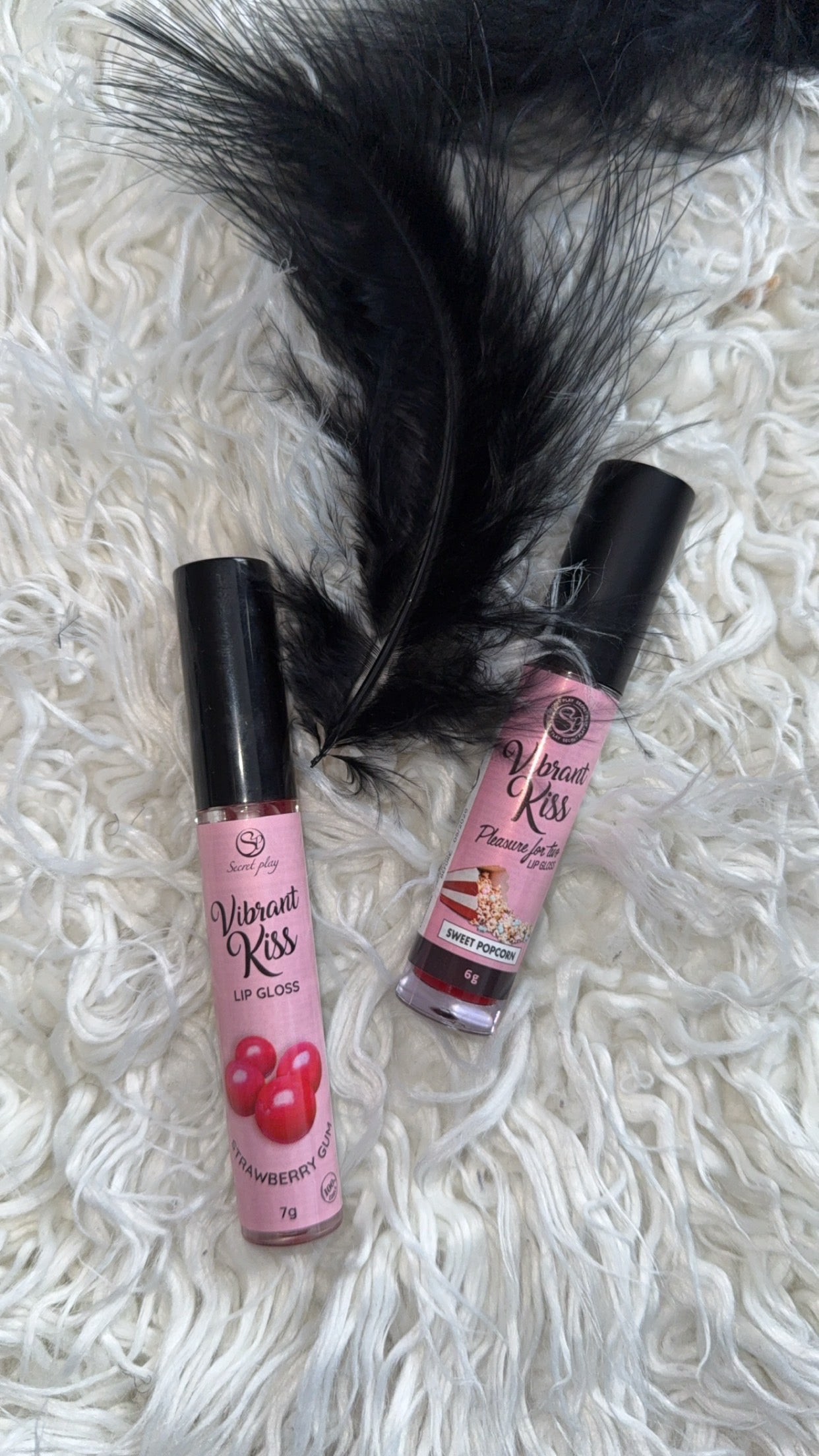 Brillant à lèvres vibrant fraise gum / popcorn