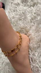 Bracelet de cheville doublé